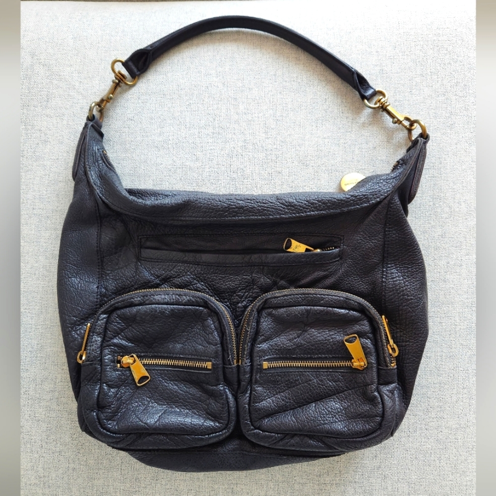 Liebeskind Berlin Anita Convertible Shoulder/Crossbody Bag, Black Leather